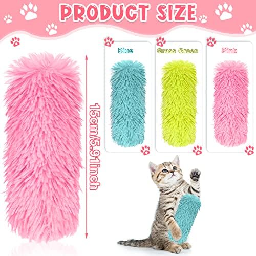 Civaner 6 PCs Catnip Toys Interactive Cat Kicker Toy Plexush Fabric Cat Sticks Toy Sticks Perguardando mastigação Exercício de Catnip