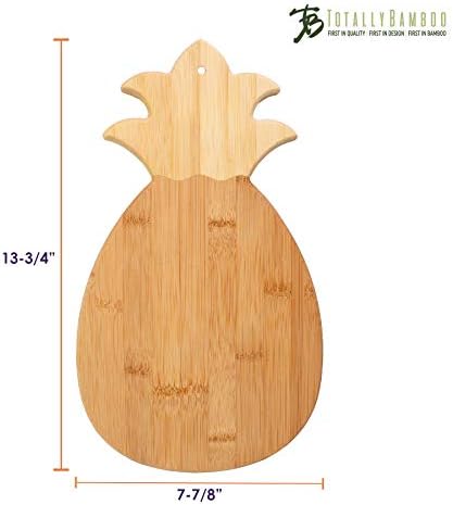 Totalmente Bamboo Pineapple Bamboo Serving and Cutting Board, 14-3/8 x 7-1/2