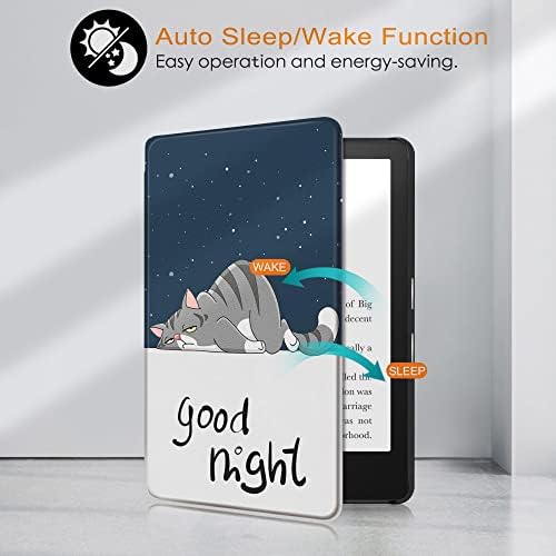 Caso para 6,8 Kindle Paperwhite e Kindle Paperwhite Signature Edition, tampa de casca clara com despertar/sono automático