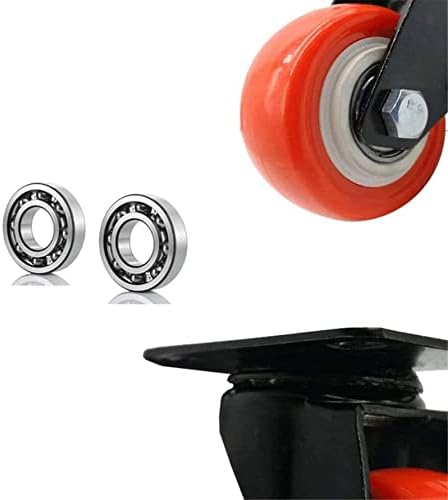 Xouvy Casters para móveis em movimento 4 x Rodas de mamona 40mm Um 60 kg de rodas pesadas rodas rodas de borracha