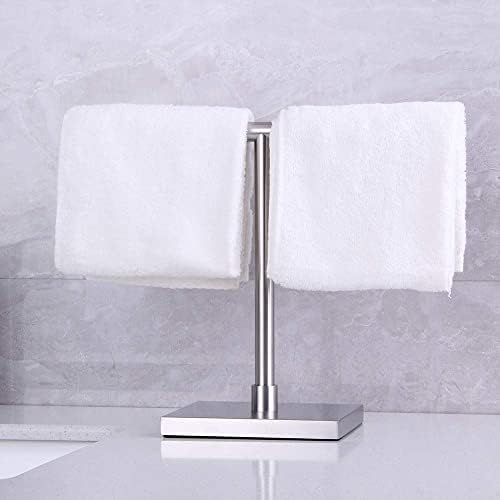 Kimzcn Modern Hand Toalha Stand Para Banheiro, Cozinha ou Vanidade, Rack de Bancada de Estado com base equilibrada, Towel de