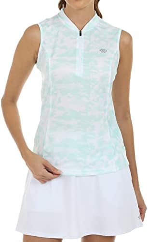 Camisa de tênis sem mangas feminina camisa de golfe para mulheres rápida upf 50+ Sun Protection Sportswear camisetas com