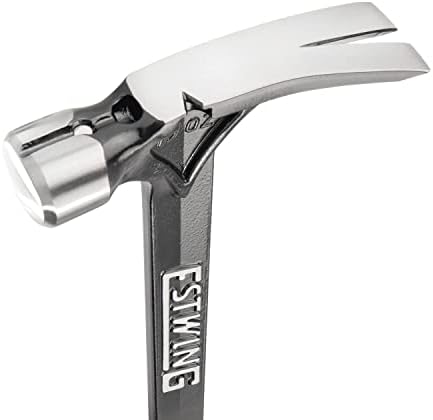 Estwing Ultra Series Hammer - 19 oz RIP Clamer Framer com rosto liso e garra de couro genuíno - E19S