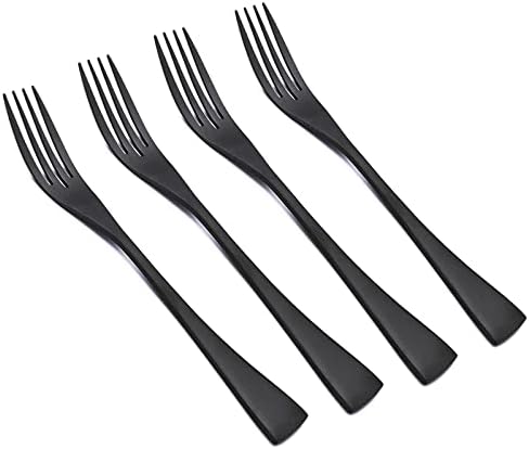 Snplwum Dinner Fork Conjunto para 4, Food grau 304 utensílios de cozinha em aço inoxidável, 8,54 polegadas