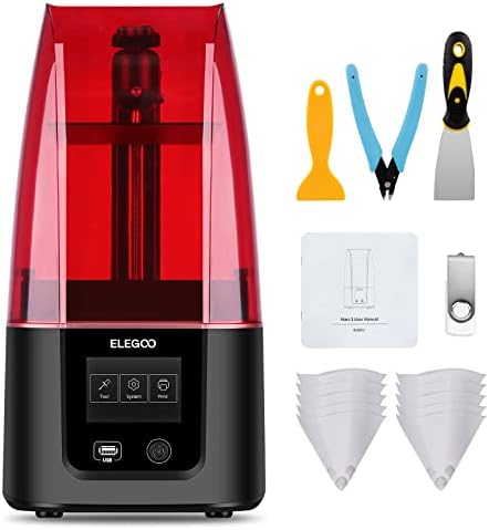 Elegoo Mars 3 4K MONO 3D PRIMPER, MSLA UV Resin 3D Impressora com LCD monocromático de 6,6 polegadas 4K, impressão rápida e alta precisão, 5,62 × 3,5 × 6,8 polegadas volume de construção maior