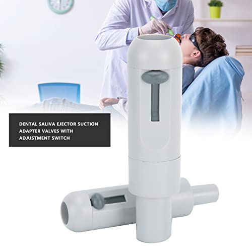 2 PCs ejetor de saliva dental, válvulas adaptadoras de sucção Conjunto de bicos de adaptador fraco e forte, alça de sucção dental plástica Adaptador de tubo de sucção HVE HVE