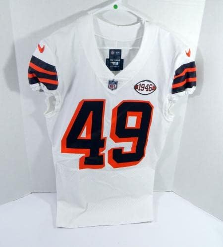 2021 Cleveland Browns Nate Mearors 49 Jogo emitido White Jersey 1946 p 75th 40 5 - Jerseys de Jerseys usados ​​na