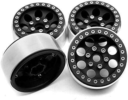 RCLIONS METAL DE ALUMINACO METAL 1.9 polegadas Rímos de beadlock para Axial SCX10, SCX10-II, TRX4 1/10 Atualizações