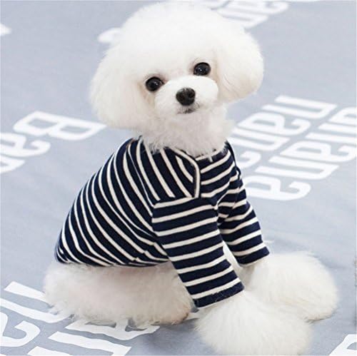 Jieya Small Dog Stripe Jumfsuit Cash Casat for Puppy