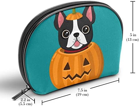 Bolsa de higiene pessoal, bolsa de cosméticos de maquiagem para homens, Halloween Cão adorável de Halloween