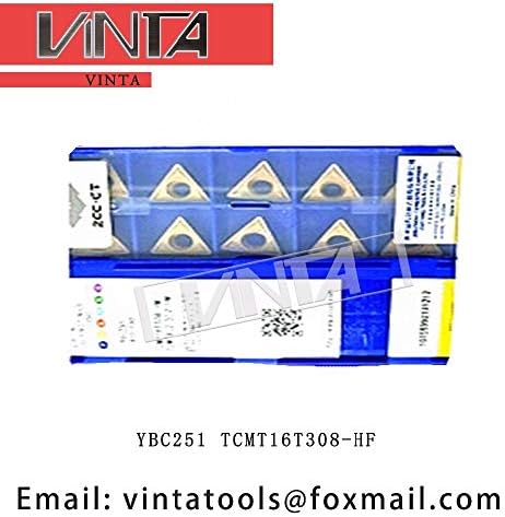 FINCOS 10pcs/lotes ybc251 ybc152 yng151 tcmt16t308-hf CNC CARBIDO TurnS inserções de corte de ferramentas de lâmina-: yng151 tcmt16t308-hf, diâmetro do haste: 10pcs)