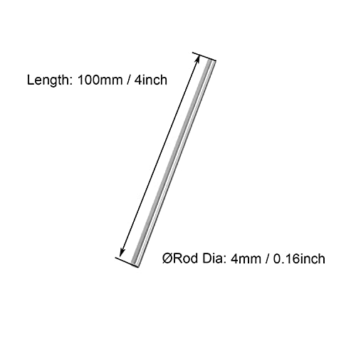 Haste de aço redonda de Hipicco, 5 pacote de 5 mm x 100 mm HSS Torno da ferramenta de estoque de barra para eixo de engrenagem