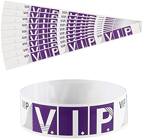 Pulseiras de plástico VIP Cores de pulseiras de papel VIP impermeáveis ​​para festa de eventos, concerto, clube