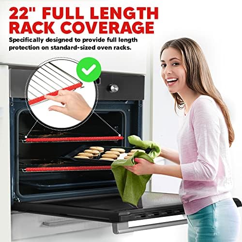Protetores de prateleira de forno de forno de 22 ”de 22” de comprimento total em fornos de tamanho padrão dos EUA - Protetores