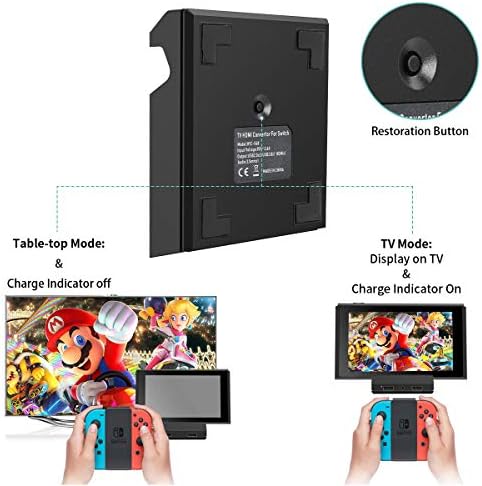 Switch TV Dock, Substituição para Nintendo Switch Dock, Switch Portable Charging Dock TV Docking Station com 4K HDMI, Porta