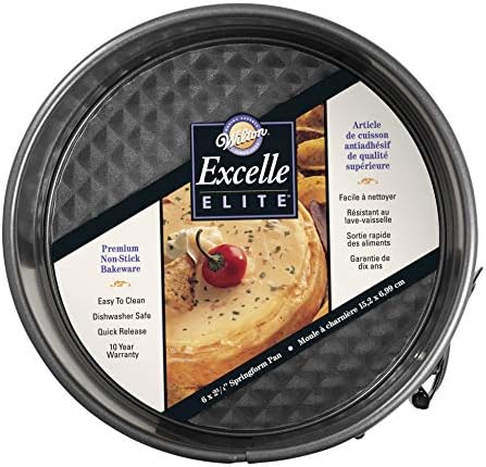 Wilton Excelle Elite Springform Pan, pan de mola não-robusta e resistente a arranhões, 6 polegadas