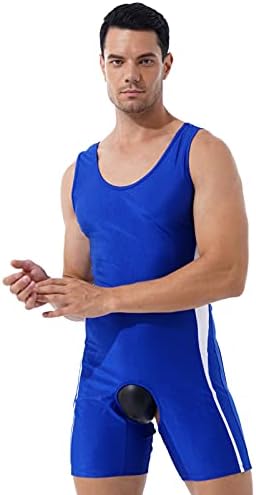 Chictry Men's One Piece sem mangas coletes collant tanques treino fitness wrestling singlets bodysut.