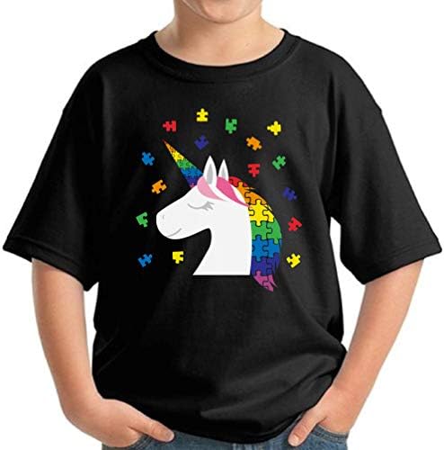 Pekatees Autismo camisa juvenil Autism Unicorn camisa para crianças Mês da conscientização do autismo