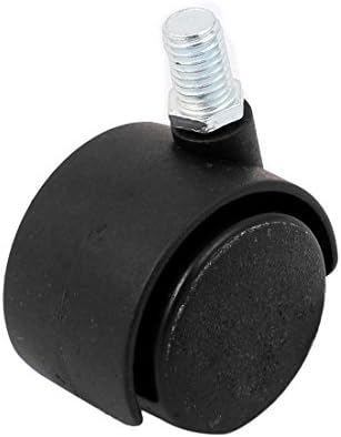 Aexit 40mm Diâmetro Casters carrinhos de compras Cadeiras Caster de rodas Black Plástico 360 Plate Casters