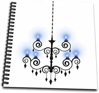 Ilustração de lustre preto e azul de 3drose - desenho de livros de desenho