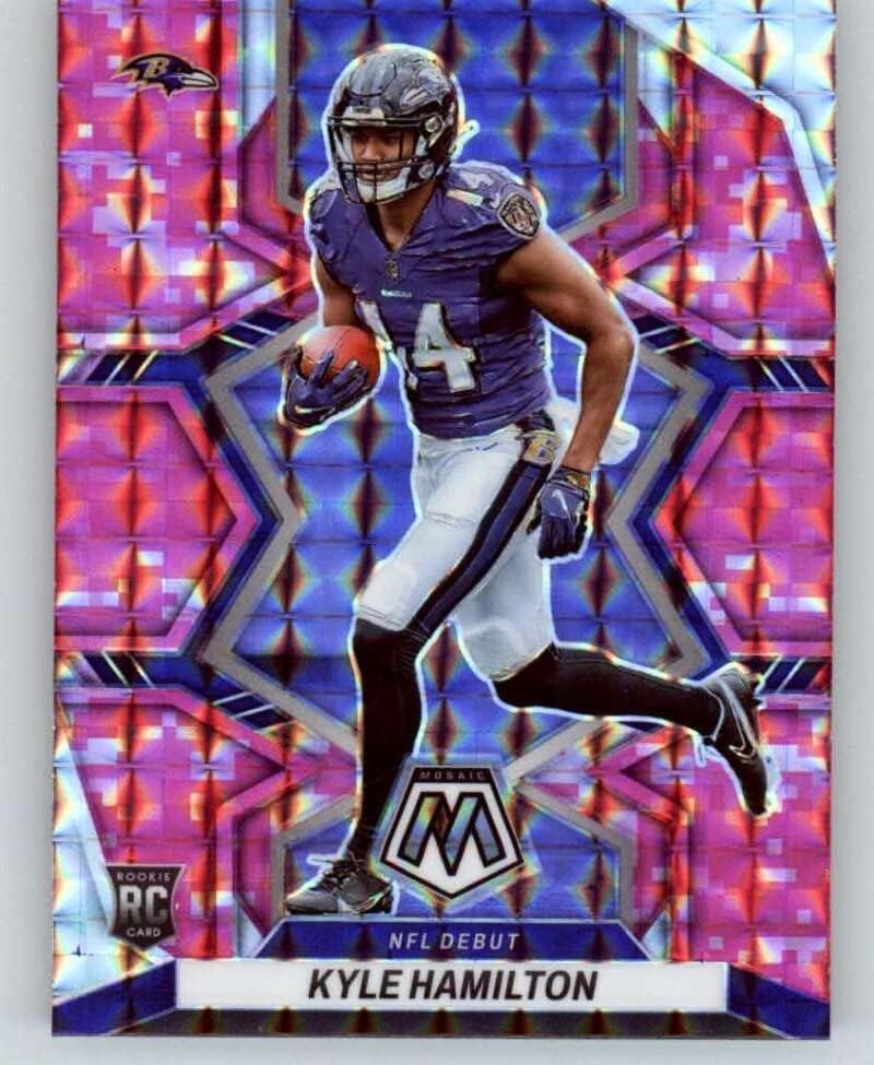 2022 Panini Mosaic Mosaic Camo Pink 288 Kyle Hamilton NFL estréia do RC RC Baltimore Ravens NFL Football Trading Card
