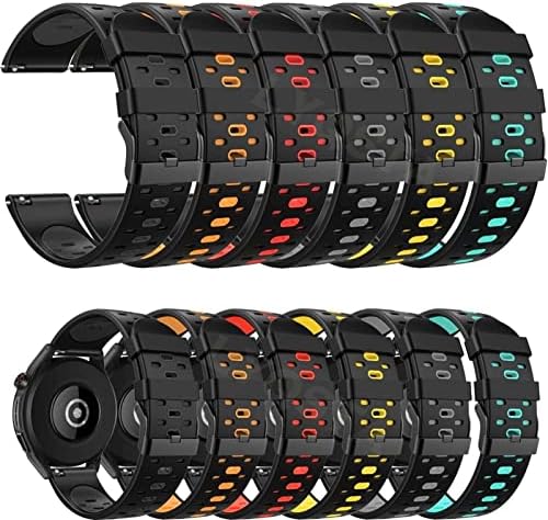 Irjfp 22mm Silicone tiras para Suunto 9 Peak Outdoors Sport Smart Watch Breathable para a pulseira de banda de substituição