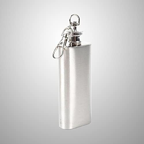 YARNOW 2 onças 56 ml de aço inoxidável quadril flashchain water jug ​​jart lid jart uísque garrafa com balão de bolso de gabinete para bebidas alcoólicas homens Mulheres prata