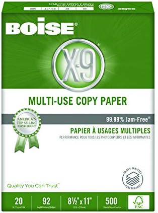 BOISE OX-9007 X-9T PAPER MULTIPURESSO, 20 LB., 11 x 17, 2.500 folhas/resma