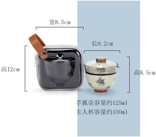 TJLSS Ceramic Travel Tea Conjunto de chá portátil Retro ao ar livre Teaware sofisticado Crack Copo Porcelana Kung Fu Conjunto