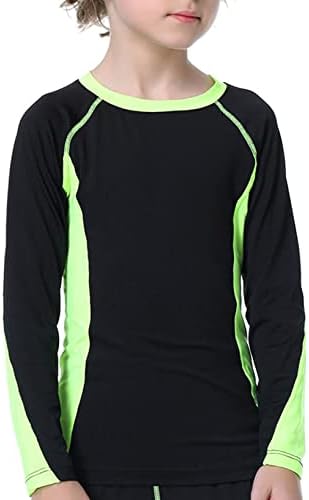 Tops térmicos doomiva para meninos de manga longa sub -camisetas atléticas esportes Baselayer Roupa Quarta quente