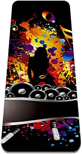 Siebzeh Abstract Party Dancing Girl Music Music Premium grossa Yoga MAT ECO Amigável Health & Fitness Non Slip tapete