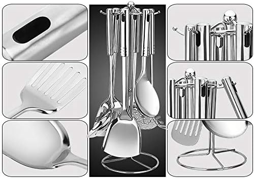 Liuzh Modern Stainless Aceleless Banchetop 6 gancho de cozinha giratória de cozinha de cozinha Organizador de armazenamento Organizer