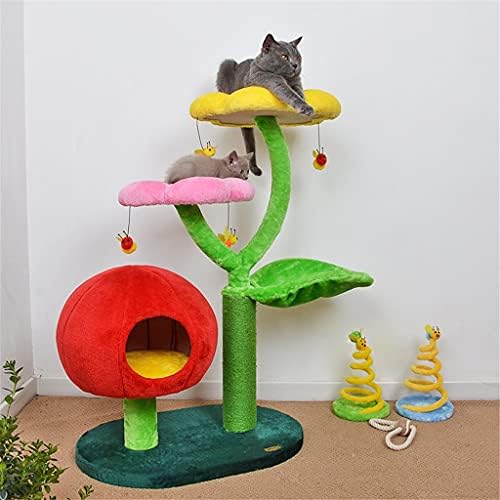 Gatos de cogumelos dhdm ninho gatos de flores de escalada gatos ninho gato árvore de dois em pilares sisal gatos moagem de garra