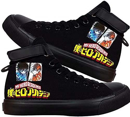 Sapatos de lona de tela dhspkn Anime Deku tênis izuku Todoroki Cosplay sapatos de topo alta