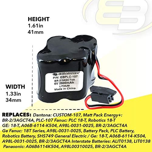 Bateria de backup de computador de lítio PLC ALIT0138, BATERIAS INTRESTADA LIT0138, Custom-107, BR-2/3AGCT4A, GE FANUC 18T Series,