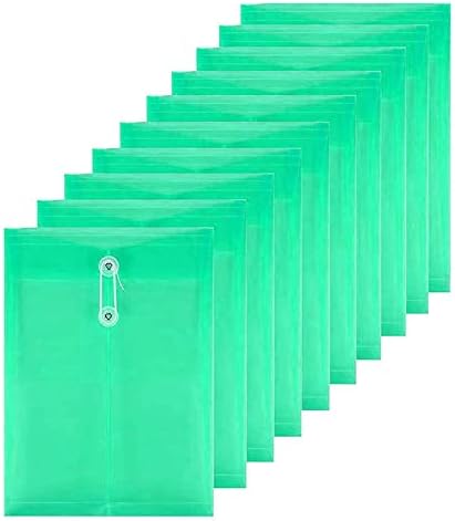 10 pacote de plástico azul claro envelope de cordas poli com reforço expansível, para letra dos EUA/ envelopes de tamanho A4 com