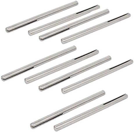 X-Dree 3mm 1/8 Broca de perfuração DIA Split Mandrel Silver Tone 10pcs para lixa abrasiva (3mm 1/8 '' Shank DIA Split Tone de prata