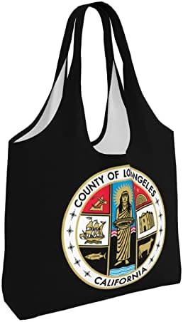Bandeira de Los Angeles County Tote Bag Travel Tote Bag Bag reutilizável bolsa de pano de compras