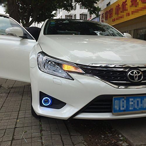 Auptech liderou o anjo olhos Drl Fog Light com Bulbos de Halogênio H11 55W para 2013 2014 Toyota Reiz Mark X