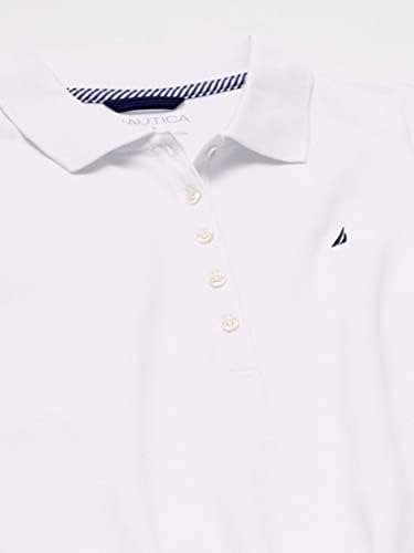 Camisa de pólo de algodão de manga curta de manga curta de 5-Button feminina nautica