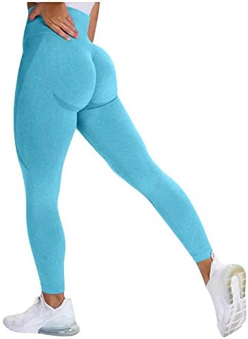 Leggings de treino de levantamento de bunda sem costura para mulheres com cintura alta ioga de ioga meias de compressão esportes