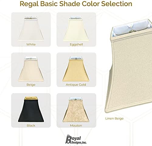 Royal Designs Square Bell Basic Lamp Shade, Mouton, 5 x 10 x 9