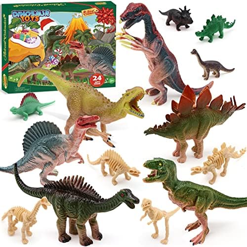 [Extra grande] Calendário de advento de dinossauro 2022 Para crianças, 24 dias surpresa 17 x 15 polegadas Counts
