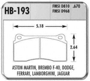 Hawk Performance HB193F.670 HPS Performance Ceramic Breke Pad