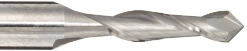 Melin Tool AMG-M-M-M-DP Ferrilha de carboneto, métrica, acabamento não revestido, ângulo de ponto de 30 graus, 2 flautas,