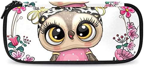 Pen Case Owl Lápis Marcador de artigos de papelaria Bolsa de maquiagem para meninos adolescentes Meninas Médio High School Supplies & Office 7.5x3x1.5in