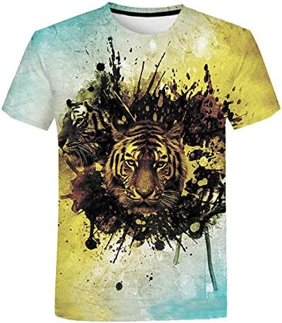 Camisetas para tops casuais diários masculinos moda 3d imprimido solto plus size manga curta tampa de blusa de rua