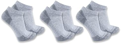 Carhartt Men's Midweight Cotton Blend Quarter Sock 3 Pack