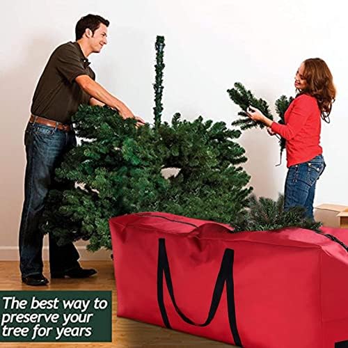 Tote de armazenamento de Natal, bolsa de armazenamento de armazenamento longo armazenamento pesado armazenamento de árvore de armazenamento de armazenamento à prova d'água recipientes de armazenamento