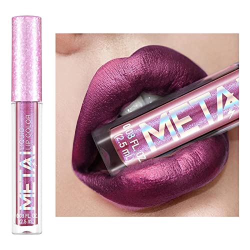 Xiahium Shimmer Lip Lip Gloss Matte Shiny Metallic Color Hidrato TEXTURA LIM